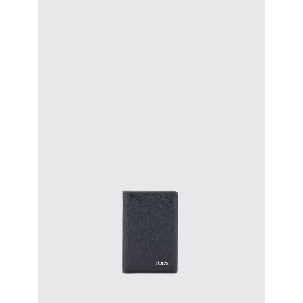 Tod's Men Tod's Bifold Card Holder In Grained Calf Leather With Logo
